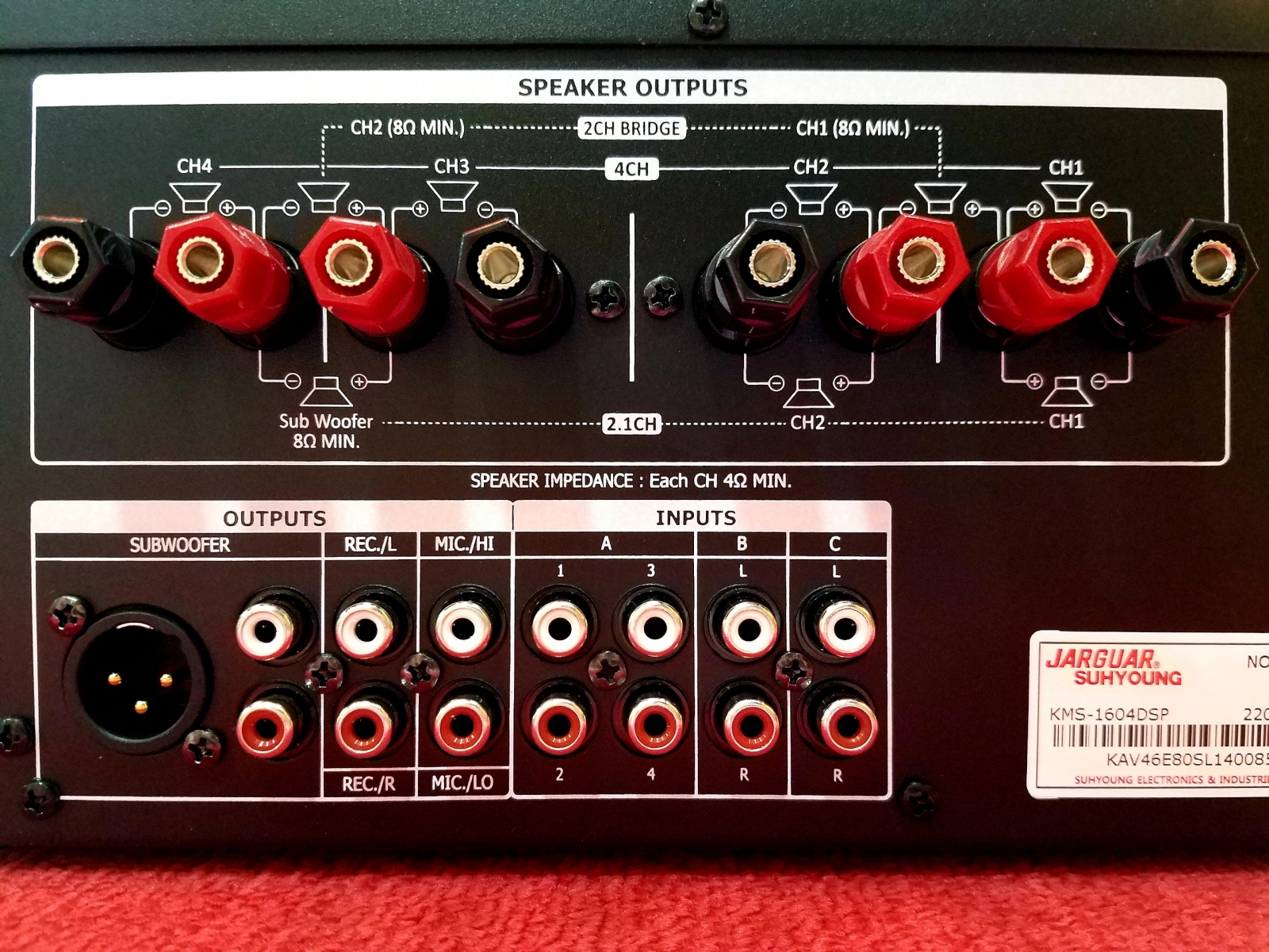 chi tiết Amply Jarguar KMS 1604 DSP