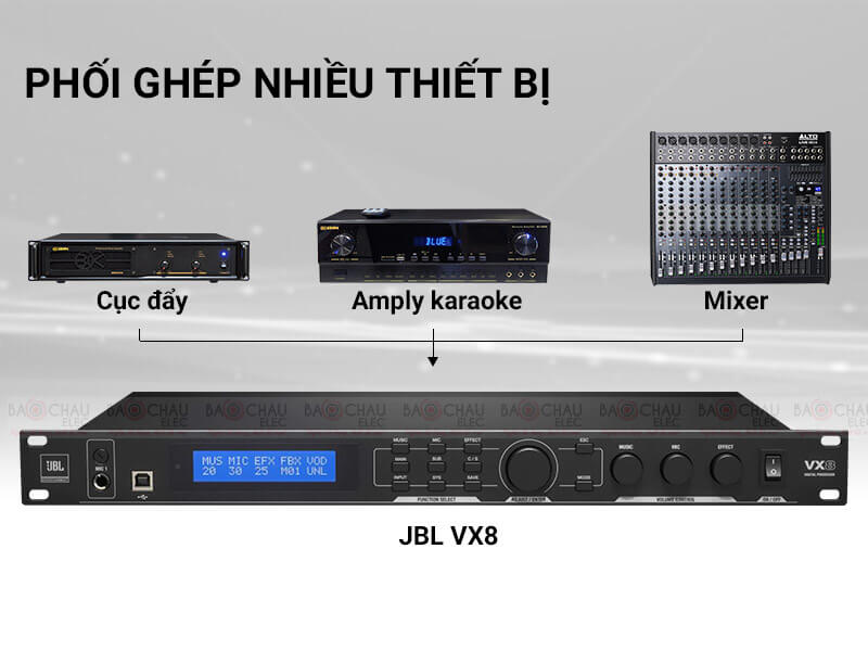 Phối ghép Vang số JBL VX8 chính hãng